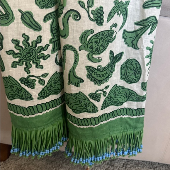 NWT ALEMAIS Lula Beaded Fringe-Trim Shirtdress Size 8 - Picture 2 of 14